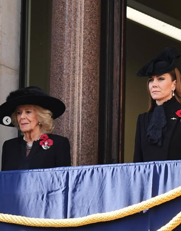 Pictures of The Royal Family laying wreaths at the Cenotaph for Service of Remembrance