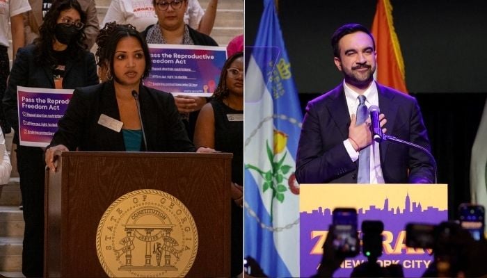 US Senator from Georgia State Nabilah Islam Parkes (left) and New York Mayor-elect Zohran Mamdani. — X/@NabilahIslam/Reuters