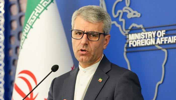 Iranian Foreign Ministry spokesman Esmail Baqaei addresses a weekly press conference in this undated image. —  Irans Foreign Ministry