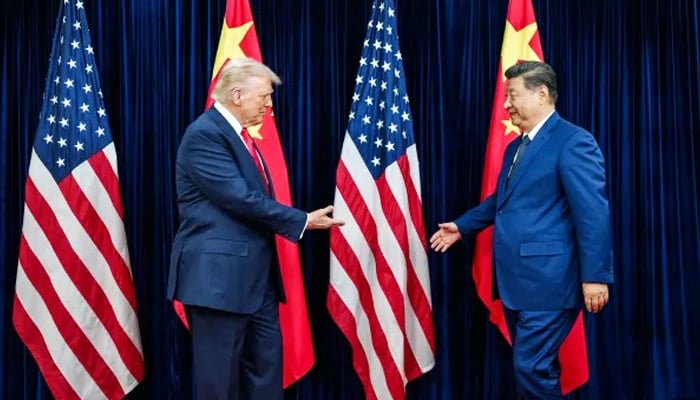 President Donald Trump meets his Chinese counterpart Xi Jinping on the sidelines of Asia Pacific Economic Cooperation Summit in Busan, South Korea. — White House/File