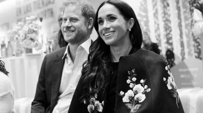 Prince Harry, Meghan Markle pose at LA event on Remembrance Day