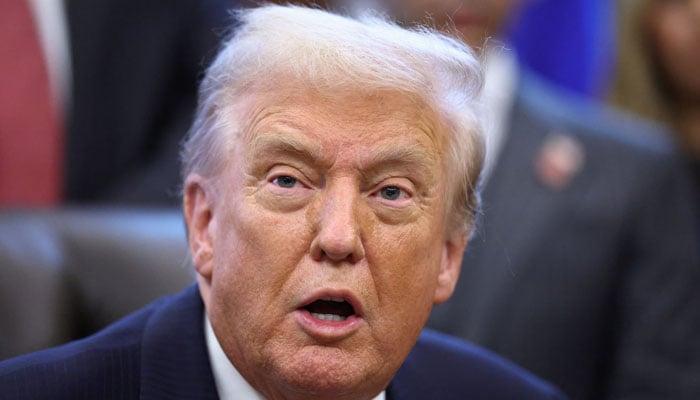 US President Donald Trump speaks about the US government shutdown at the White House in Washington, DC, US, November 10, 2025. — Reuters