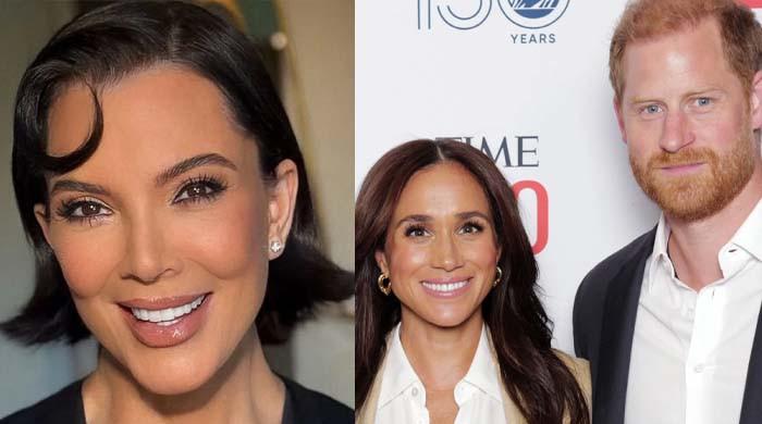 Kris Jenner poses with Prince Harry, Meghan Markle in birthday photo