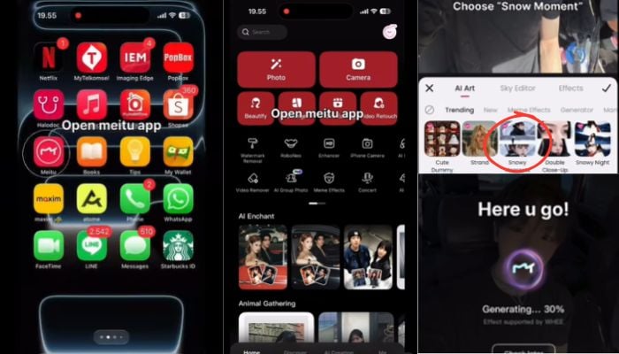 After Nano Banana craze, netizens embrace Meitu’s AI snow photo trend