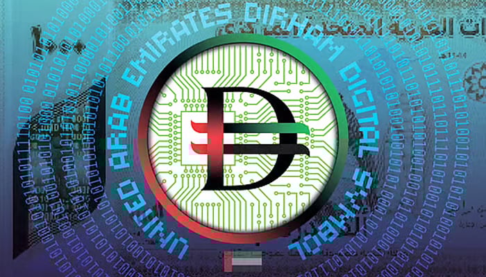 An illustration shows UAEs Digital Dirham. — Khaleej Times