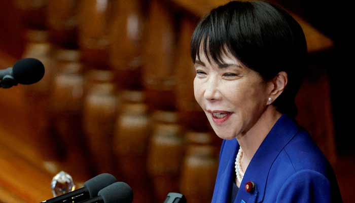 Japans new Prime Minister Sanae Takaichi delivers her first policy speech in parliament, in Tokyo, Japan, October 24, 2025.— Reuters