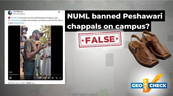 Fact-check: Viral claim about NUML banning Peshawari chappals is untrue