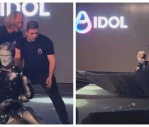 WATCH: Russia's first AI-powered robot falls face-first in debut show