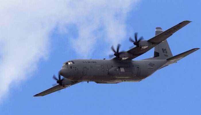 This representational image shows a US Air Force (USAF) Lockheed Martin C-130J Super Hercules aircraft takes part in a flying display during the 49th Paris Air Show at the Le Bourget airport near Paris June 24, 2011. — Reuters