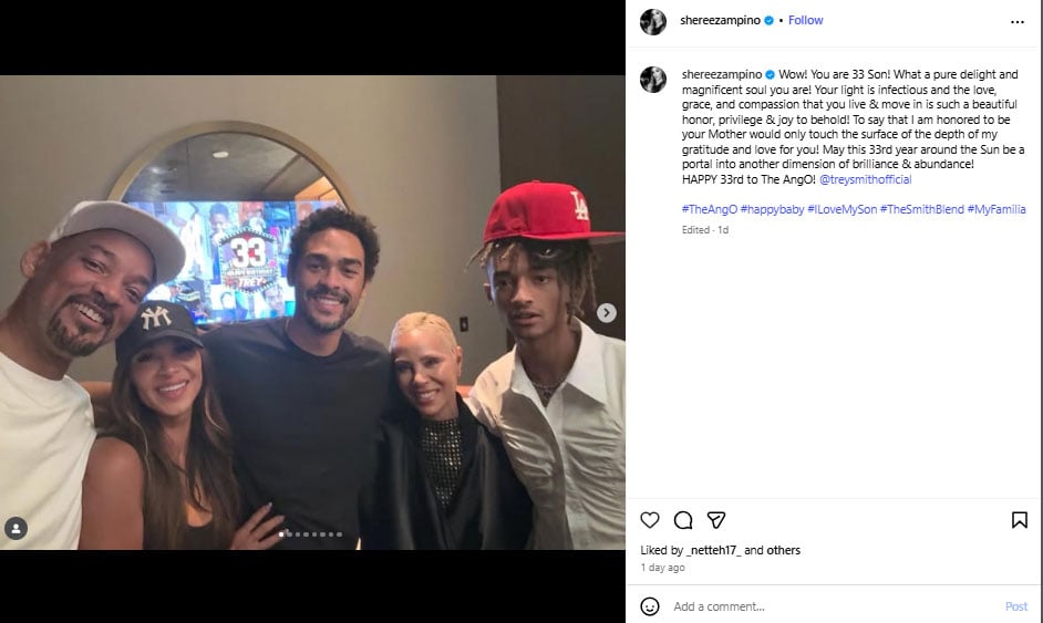 Will Smith poses with oldest son Trey in rare snap