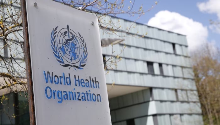 A logo is pictured outside a building of the World Health Organisation (WHO) in Geneva, Switzerland, April 6, 2021. — Reuters