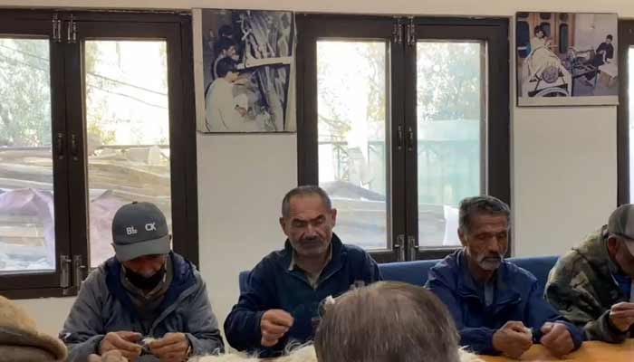 Intellectually disabled men engage in their daily tasks at the KADO Rehabilitation Centre in Hunza.— Reporter