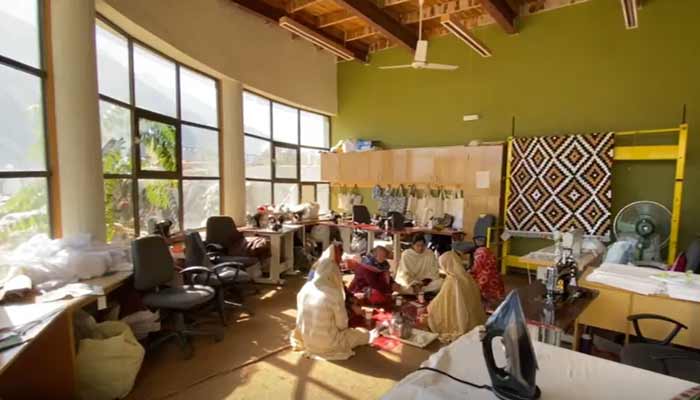 Differently-abled women engage in their daily tasks at the KADO Rehabilitation Centre in Hunza. — Reporter
