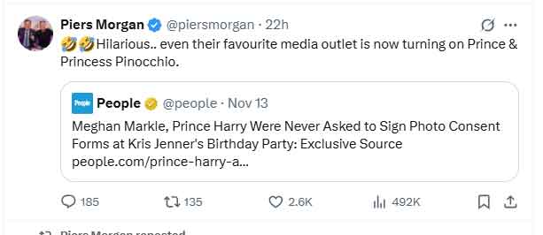 Piers Morgan showers praises on remarkable King Charles after mocking Meghan