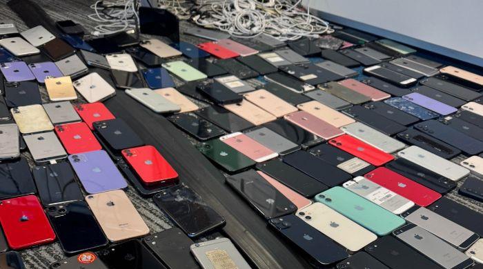 Police destroy massive haul of illegal mobile phones from Manchester prison