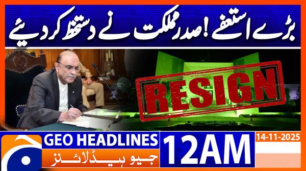 Geo News 12 AM Headlines | 14th Nov 25