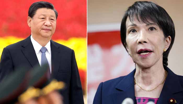 This collage shows Chinese President Xi Jinping (left) and Japans Prime Minister Sanae Takaichi. — Reuters