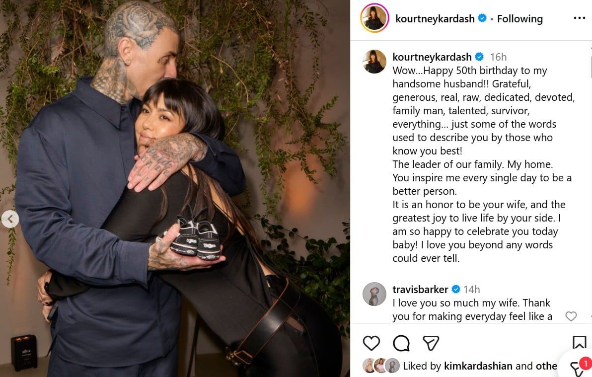 Travis Barker and Kourtney Kardashian welcomed their first child together in November 2023