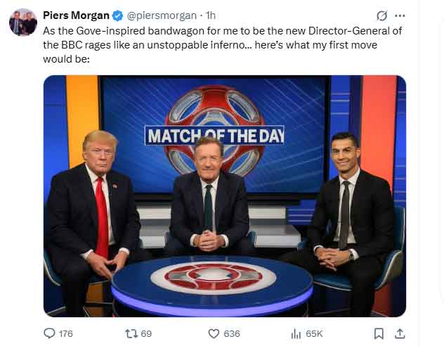 Piers Morgan, who lost job over Meghan Markle comments, eyes BBC leadership?