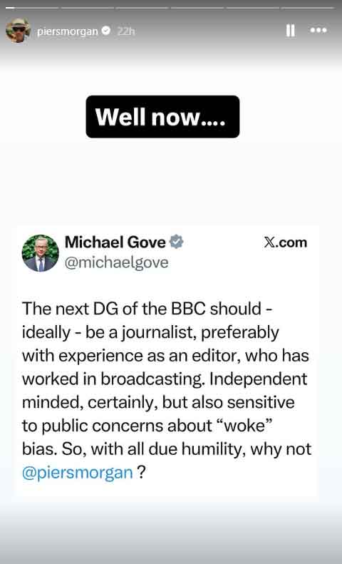 Piers Morgan, who lost job over Meghan Markle comments, eyes BBC leadership?