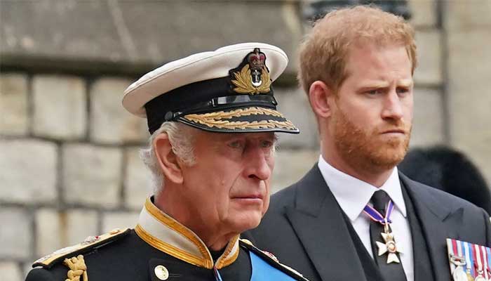 King Charles and Prince Harry: File photo