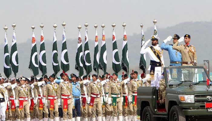Pakistani troops take part in a military parade in Islamabad. — Reuters/File