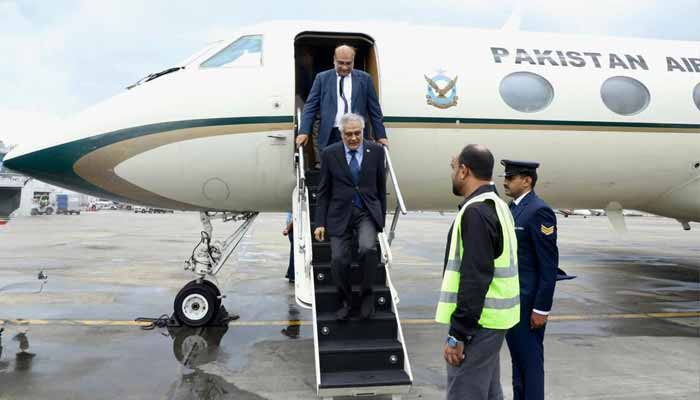Deputy Prime Minister and Foreign Minister Ishaq Dar arrives in Dhaka on August 23, 2025, on a two-day official visit to Bangladesh. — X/ForeignOfficePk/File