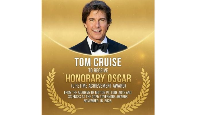 Tom Cruise receives honorary Oscar, declares filmmaking ‘is who I am