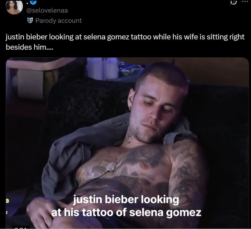 Selena Gomez tattoo leaves Hailey Bieber stunned as Justin gazes at it in viral clip