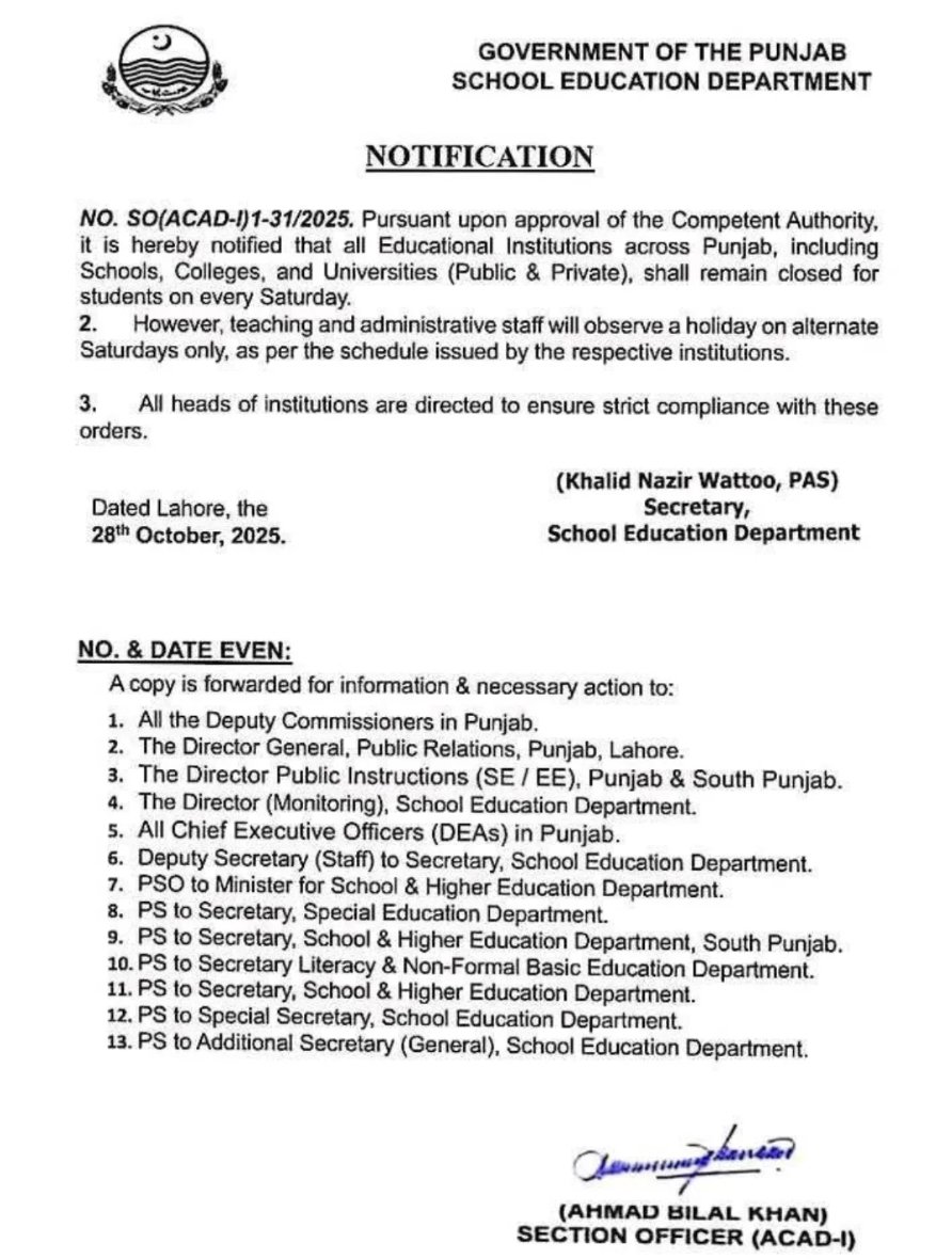 Fact-check: Punjab education department denies issuing Saturday holiday notification