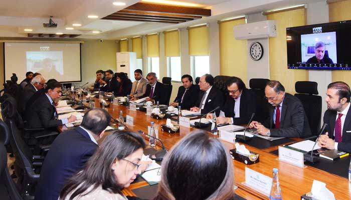 Finance Minister Senator Muhammad Aurangzeb chairs session of Economic Coordination Committee (ECC) on November 18, 2025. — X/@Financegovpk