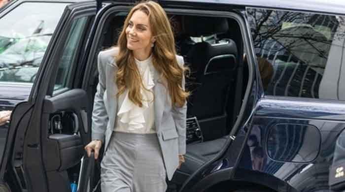 At London summit, Kate Middleton wears a suit 'not available for sale yet'