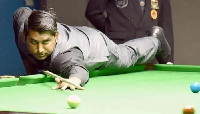 Pakistani Snooker player Asjad Iqbal can be seen in this undated image. — Reporter/File