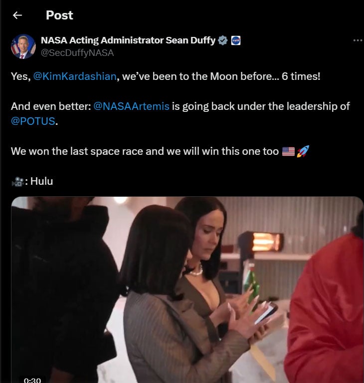 Who misled Kim Kardashian on moon landing?