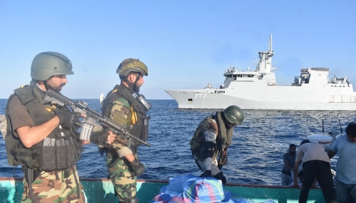 Pakistan Navy scores a massive drug bust worth $130 in Arabian Sea — Pakistan Navy Directorate General Public Relations