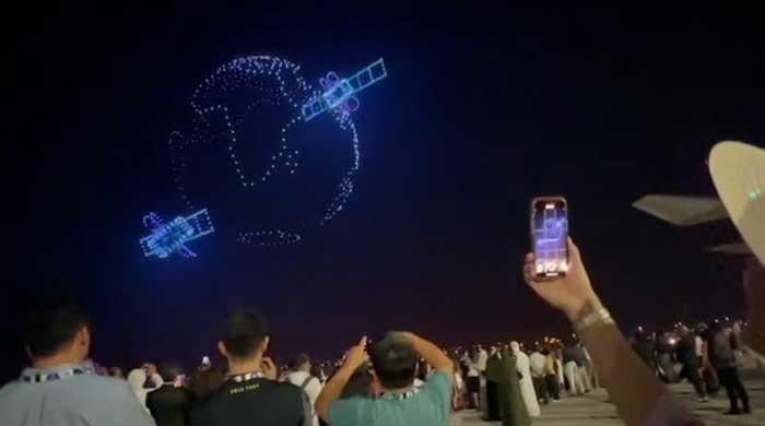 Dubai Airshow showcases first-ever night drone display