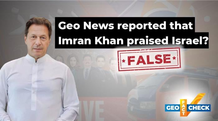 Fact-check: Fake Geo News graphic wrongly claims Imran Khan praised Israel