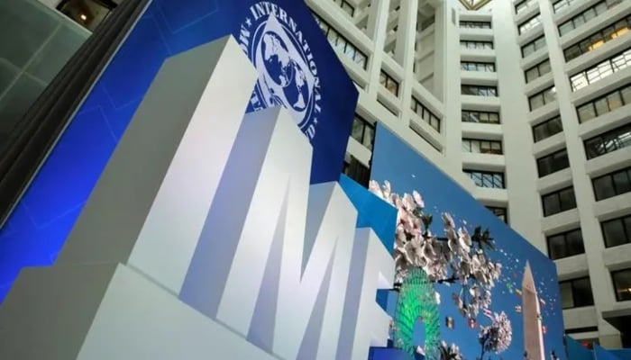 The International Monetary Fund logo is seen during the IMF/World Bank spring meetings in Washington, US, April 21, 2017. — Reuters