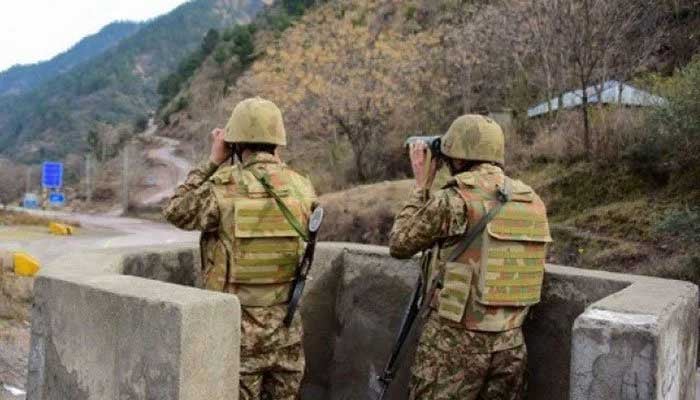 Pakistan Army soldiers man a post at the Line of Control. — AFP/File