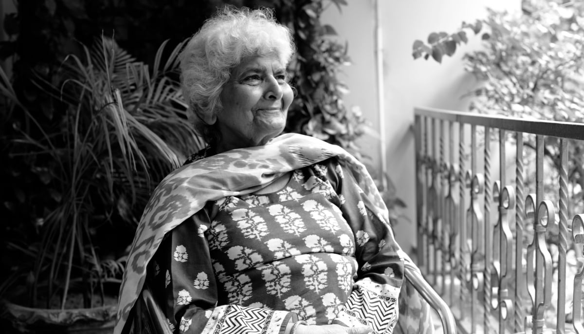A portrait of Dr Arfa Sayeda Zehra at her home in Lahore. — Photo by author