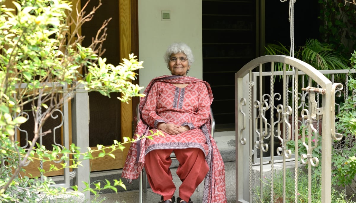 A portrait of Dr Arfa Sayeda Zehra at her home in Lahore. — Photo by author