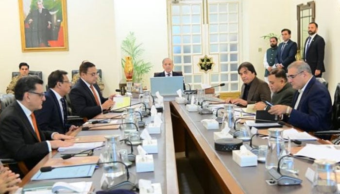 Prime Minister Shehbaz Sharif chairs high-level meeting on Pakistan Railways at  PM House in Islamabad on November 21, 2025. — APP