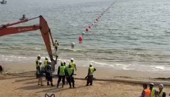 Launch of the South-East Asia-Middle East-Western Europe (SEA-ME-WE) 6 submarine cable system. — Screengrab via X/@ShazaFK