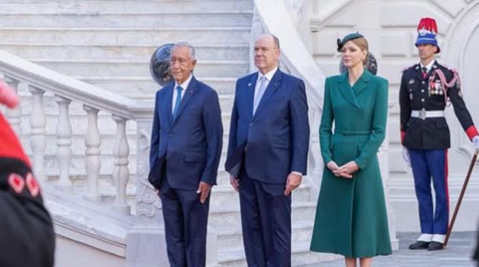 Prince Albert, Princess Charlene warmly welcome President of Portugal