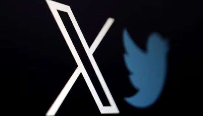The logo of social media platform X, formerly Twitter, is seen alongside the former logo in this illustration taken, July 24, 2023. — Reuters