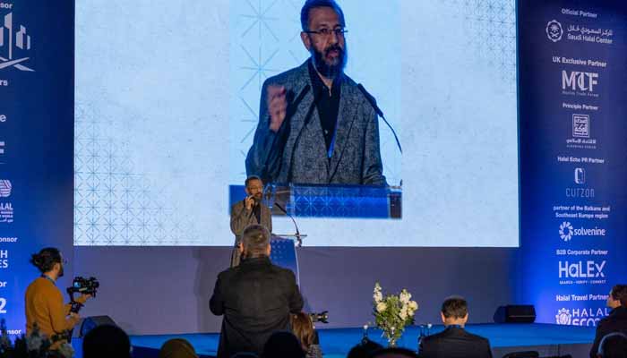 Yousef H Khalawi, Secretary General of the Islamic Chamber of Commerce and Development, speaks during “Halal for Business Excellence” conference in London, United Kingdom. — Reporter