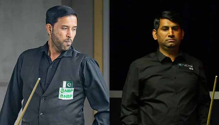This collage of pictures shows Pakistani cueists Muhammad Asif (left) and Asjad Iqbal. — Reporter/File