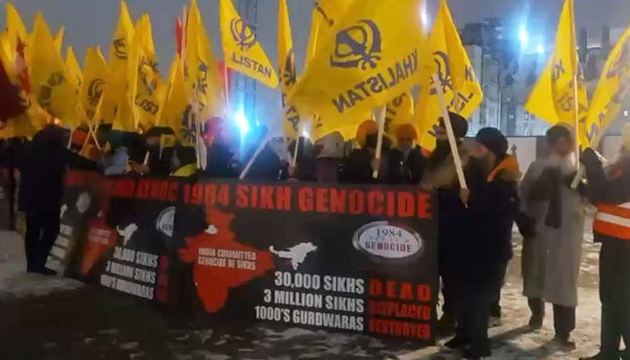 Canadian Sikhs gathered to vote and show support for Khalistan Referendum at  McNabb Community Centre in Canada. — Sikhs For Justice