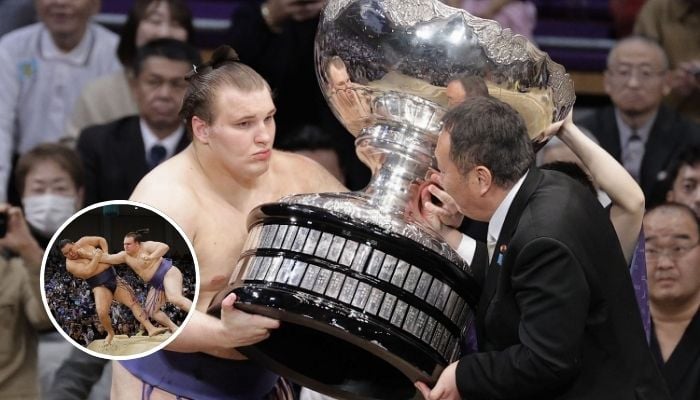 Ukrainian refugee Aonishiki wins Emperors Cup sumo tournament in Japan