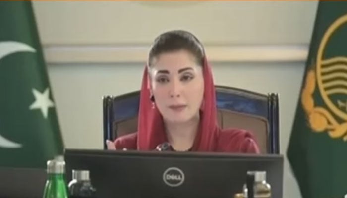 Punjab Chief Minister Maryam Nawaz addressing a presser in Lahore on November 24, 2025. — Screengrab GeNews